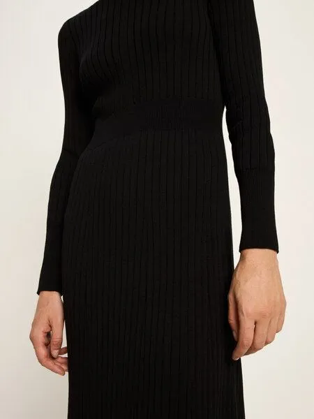 LANIUS LANIUS Strickkleid aus Bio-Baumwolle, Black, – Produktbild 4 von 4
