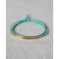 pikfine pikfine Tube Armband “Tingval” // vergoldet, Minzgrün, – Produktbild 1 von 1