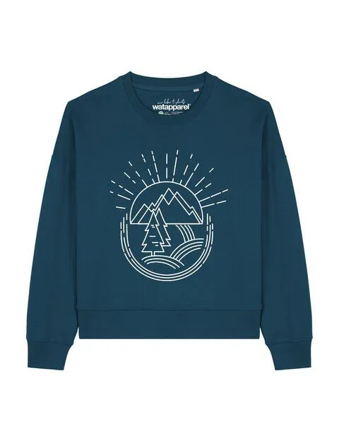watapparel watapparel Sweatshirt Frauen Natur ist schön, Deep teal, – Produktbild 1 von 2