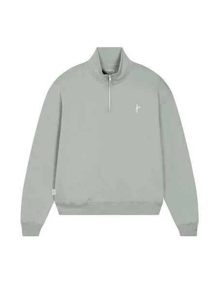 FUXBAU FUXBAU Frauen fux Half Zip Sweater, Seegras, – Produktbild 2 von 4
