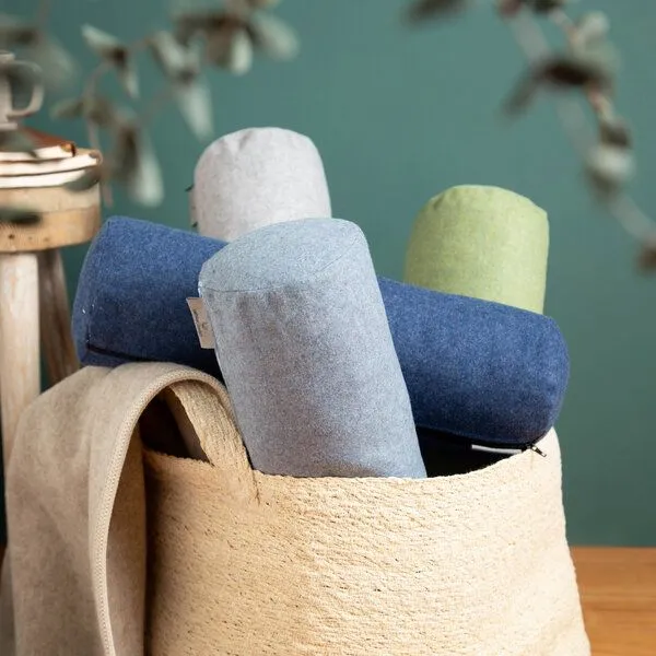 nahtur-design nahtur-design Nackenrolle mit leichtem Lodenbezug | Naturfüllung, Blau_02, – Produktbild 4 von 4