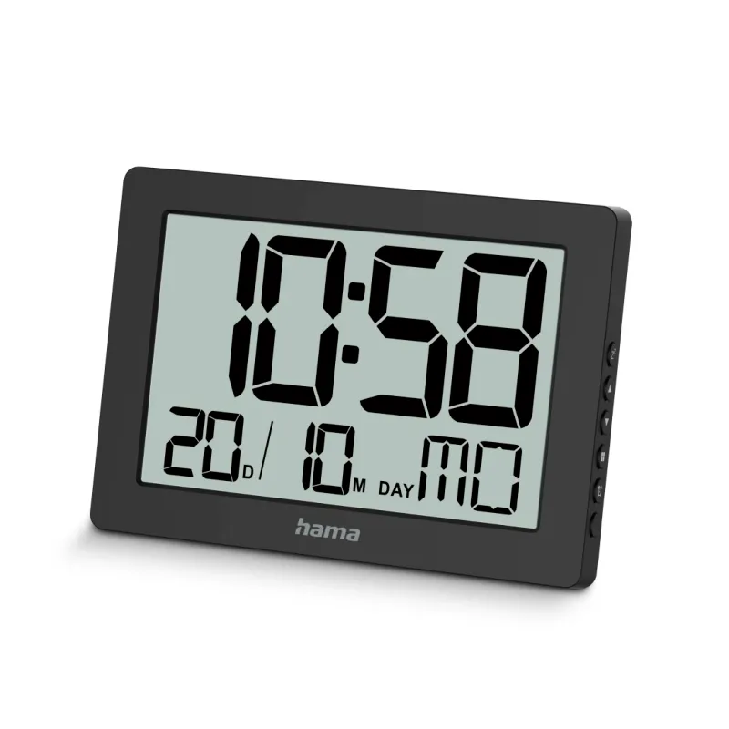 Hama Hama Digitale Wanduhr "Ko Tao", Schwarz, – Produktbild 1 von 4