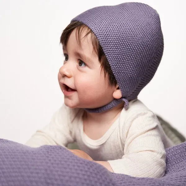 vincente vincente Haube aus Wolle (Merino), Lila, – Produktbild 3 von 3