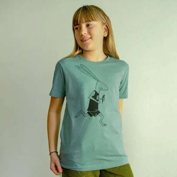 Cmig Cmig Laufhase Kinder T-Shirt, Teal monstera (blau), – Produktbild 4 von 4