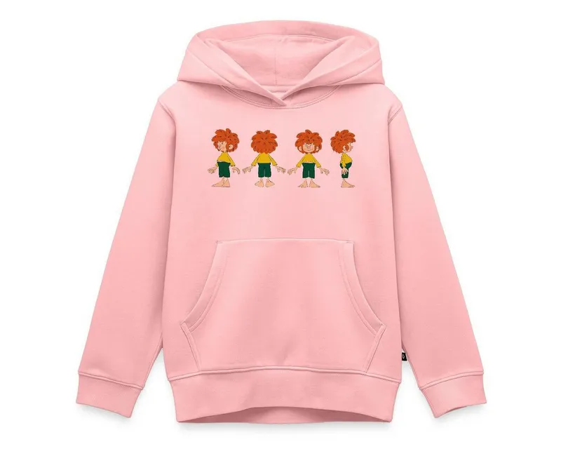 Spreadshirt Hoodie Pumuckl Aus Verschiedenen Blickwinkeln Kinder Premium Hoodie (1-tlg) Regular Fit, Rosa, – Produktbild 1 von 5