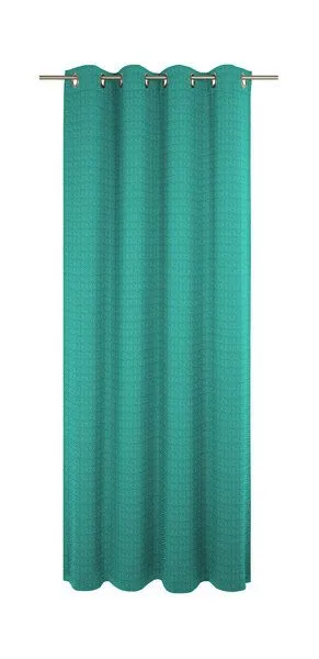 Nature by Adam Nature by Adam Vorhang aus 100% Bio-Baumwolle - Made in Germany - Graphic Ventus, Petrol, – Produktbild 3 von 7