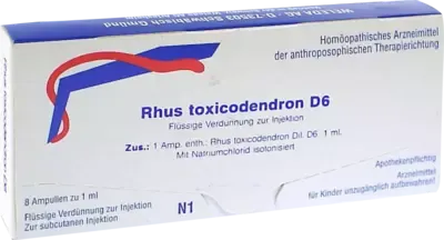 Weleda WELEDA RHUS TOXICODENDRON D 6 Ampullen 8X1 ml Ampullen – Produktbild 1 von 1