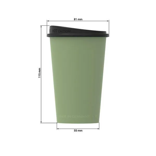REuse REuse Kaffeebecher to go, Geselliges grün, – Produktbild 2 von 4