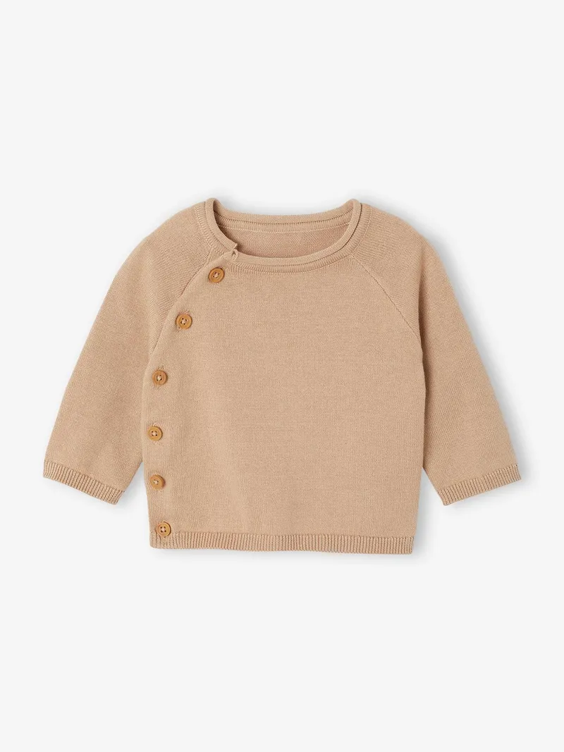 Vertbaudet Vertbaudet Baby Strick-Set aus Jacke und Hose, Beige, – Produktbild 2 von 3