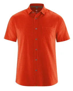 HempAge Hempage Herren vegan Kurzarm-Shirt Magna Rot – Produktbild 1 von 1