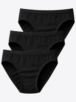 Haasis Bodywear Haasis Bodywear Damen Mini Slip m. Glanzgummi, 3er Pack, Bio Baumwolle – Produktbild 1 von 1