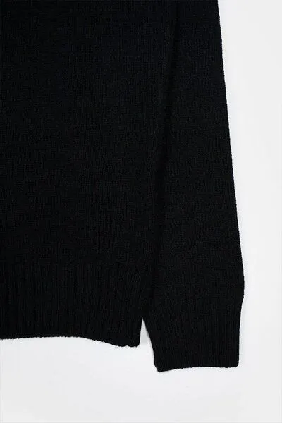 Rifò - Circular Fashion Made in Italy Rifò - Circular Fashion Made in Italy Recycelte Kaschmirwolle Pullover - Romeo, Black ardesia, – Produktbild 4 von 4