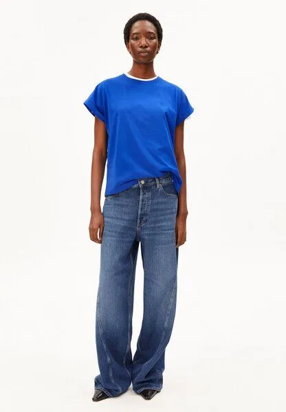 ARMEDANGELS ARMEDANGELS IDAARA Damen T-Shirt aus 100% Bio-Baumwolle, Dynamo blue, – Produktbild 4 von 4