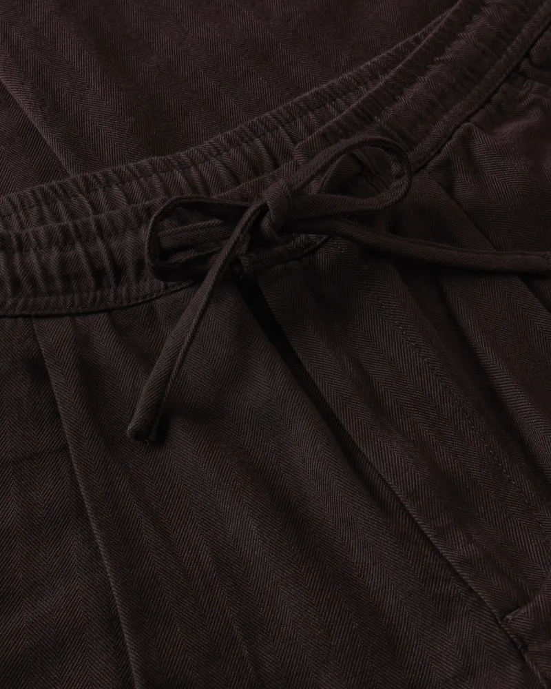 KnowledgeCotton Apparel KnowledgeCotton Apparel Herren vegan Hose Fig Comfort Fischgrat Chocolate Torte, Braun, – Produktbild 2 von 2