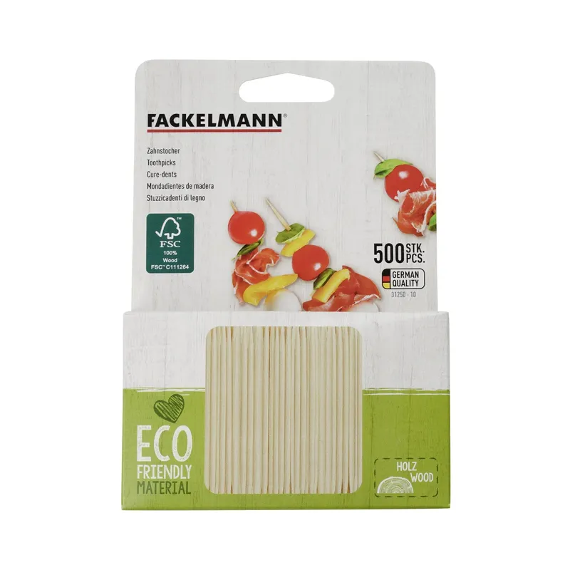 Fackelmann Fackelmann Zahnstocher, 500 St., FSC™-zertifizierte Birke – Produktbild 1 von 3