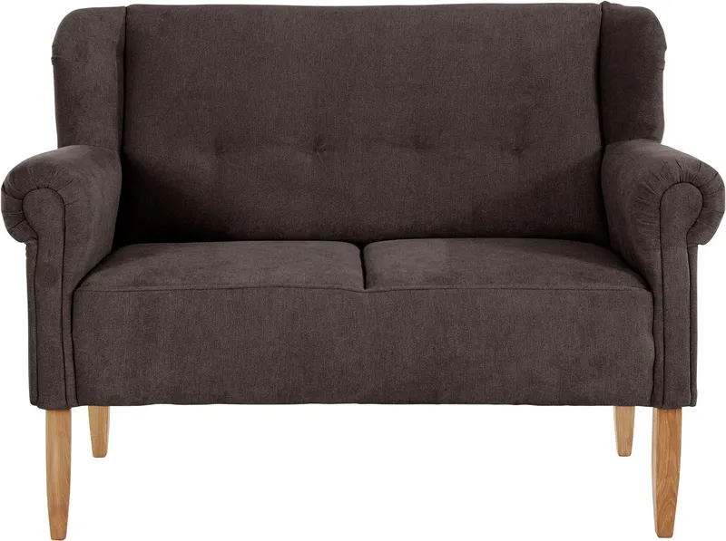 Home affaire Küchensofa Moro Couch mit Federkern, bequem, Breite 142cm, in verschiedenen Stoffen und Farben, Braun, – Produktbild 3 von 5