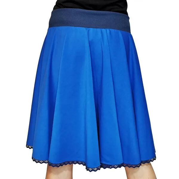 liebewicht liebewicht weiter Rock aus Bio Jersey für Damen, Blau, – Produktbild 3 von 4