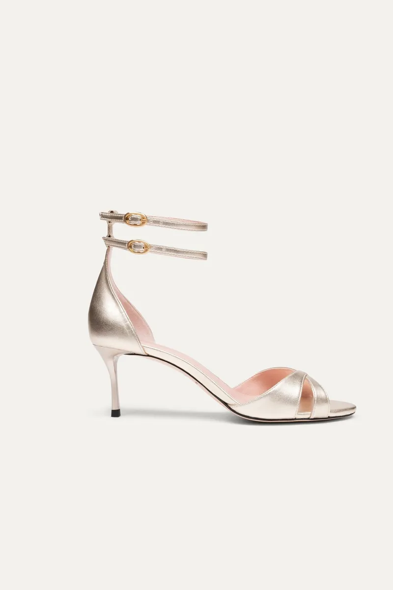 BIKKOU BIKKOU Damen vegan Sandalen Summer Lunch Hellgold, Gold, – Produktbild 2 von 2
