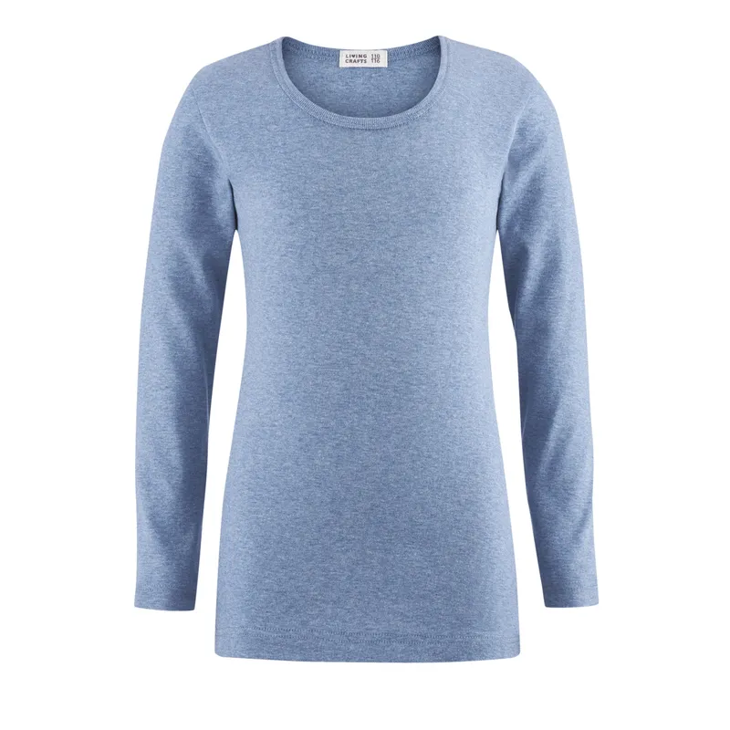 Living Crafts LIVING CRAFTS - Kinder Langarm-Shirt - Blau (100% Bio-Baumwolle), Nachhaltige Mode, Bio Bekleidung, Blau, – Produktbild 1 von 2