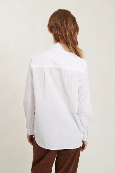 Basic Apparel Basic Apparel Vilde, Bluse aus 100% Bio-Baumwolle, Weiß, – Produktbild 4 von 4