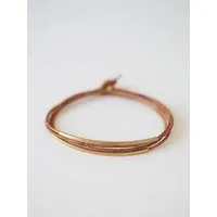 pikfine pikfine Tube Armband “Tingval” // vergoldet, Cognac, – Produktbild 1 von 1