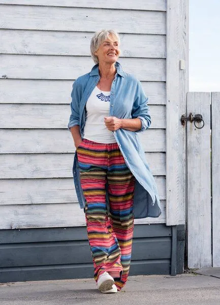 Heidekönigin Heidekönigin Weite Viskose Hose, Mehrfarbig, – Produktbild 1 von 4