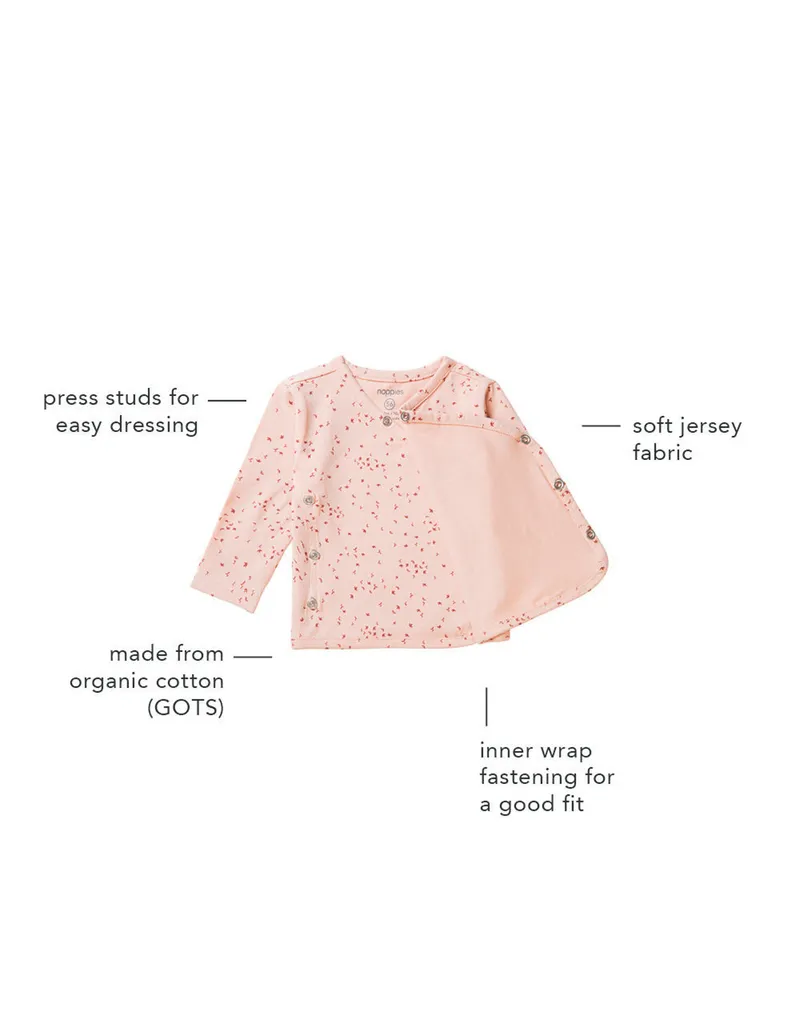 Noppies Newborn Langarmshirt Nantes, Rosa, – Produktbild 1 von 2