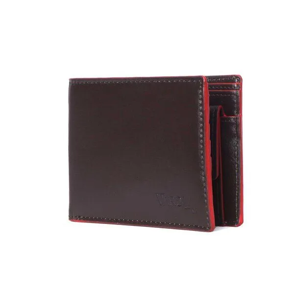 Vargu Vargu Echtleder Geldbörse TERO 1, Brown - red, – Produktbild 2 von 4