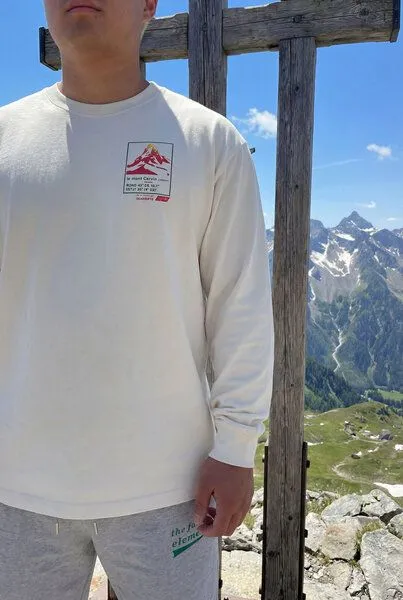 THE FACE OF ELEMENTS THE FACE OF ELEMENTS Matterhorn - Relaxed Fit Longsleeve aus 100% Bio-Baumwolle, Nature (natur), – Produktbild 4 von 4