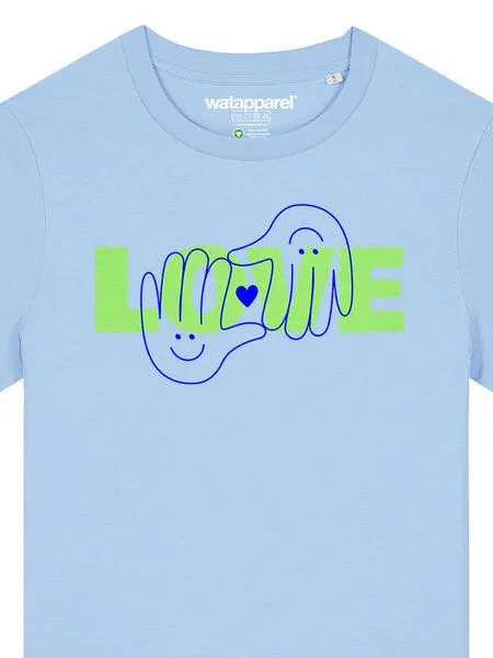 watapparel watapparel T-Shirt Frauen Love, Blue soul, – Produktbild 3 von 3