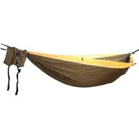 Hideaway Outfitters Hideaway Outfitters Doppel Reisehängematte aus atmungsaktiver Fallschirmseide inklusive Baumgurte und Karabiner, Khaki-gelb, – Produktbild 1 von 1