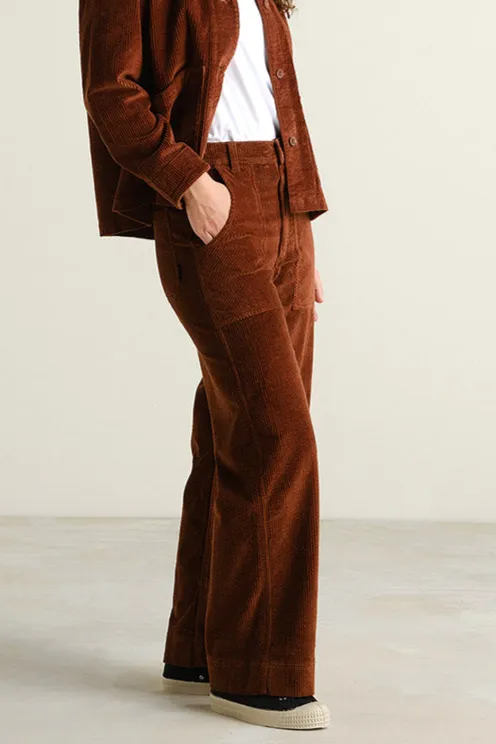 Dedicated DEDICATED Damen vegan Hose Vara Aus Cord Farbe Cappuccino, Braun, – Produktbild 2 von 2