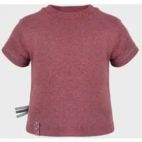 OrganicEra Baby S/S T-shirt 'OrganicEra' aus Bio-Baumwolle, Bordeaux melange (rot), – Produktbild 1 von 1