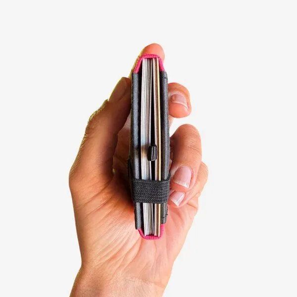 ANDERS & KOMISCH ANDERS & KOMISCH Kleiner Geldbeutel mit Münzfach - MINI PRO Wallet, Schwarz/pink, – Produktbild 2 von 4