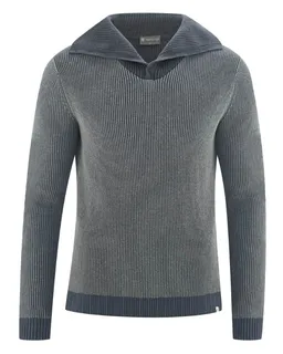 HempAge Hempage Herren vegan Pullover Elegant Troyer Dunkelgrau – Produktbild 1 von 1