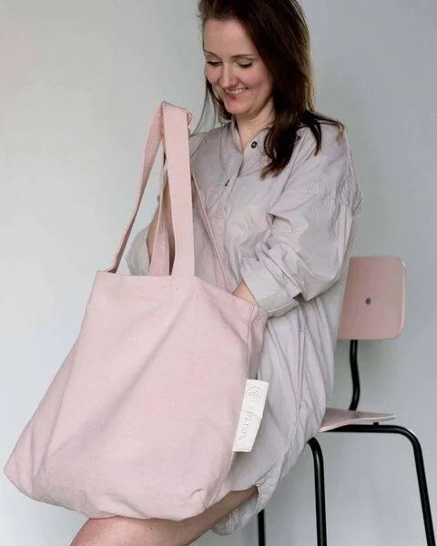 TINTOK TINTOK Rima Canvas Tasche 100 % Bio-Baumwolle GOTS-zertifiziert, Rose, – Produktbild 2 von 4