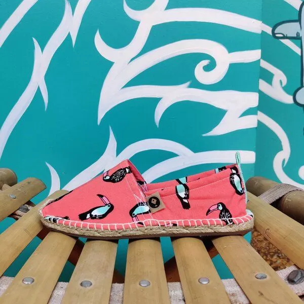 REFISHED fair fashion REFISHED fair fashion Espadrilles 'HAPPINESS' (Bird) – Produktbild 1 von 2