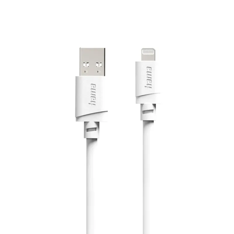 Hama Hama Ladekabel, USB-A - Lightning, für iPhone/iPad, MFi, 2 m, Weiß, – Produktbild 1 von 6
