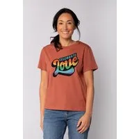 watapparel watapparel T-Shirt Frauen Celebrate Love, Heritage brown, – Produktbild 1 von 1