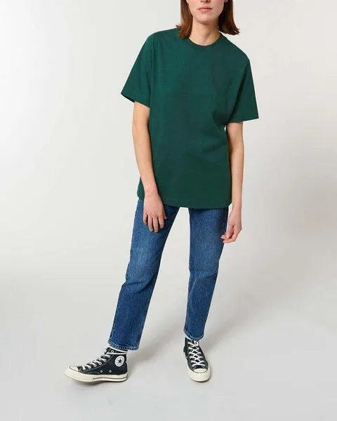 YTWOO YTWOO Sehr dickes Unisex T-Shirt | 240 g/qm | Top Premium Bio-Baumwolle, Grün, – Produktbild 2 von 4
