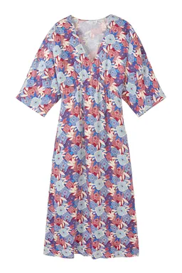Tranquillo Midikleid aus EcoVero™ Viskose - blue bloom / M – Produktbild 1 von 1