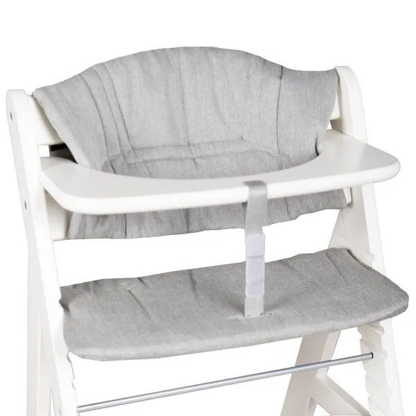 Hoppediz Hoppediz Kinderstuhlpolster Hochstuhl Sitzkissen Set für Hauck Alpha, Salt & pepper, – Produktbild 2 von 3