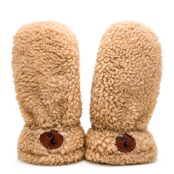 thies Handschuhe "thies 1856 ® Sheepskin Gloves / Mittens" aus Schaffell, Beige, – Produktbild 1 von 4