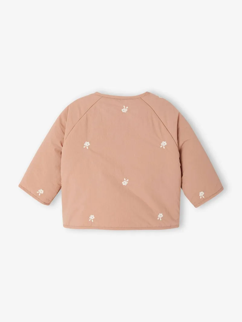 Vertbaudet Baby Steppjacke mit Stickerei Mädchen pekannuss, Pekannuss, – Produktbild 3 von 4