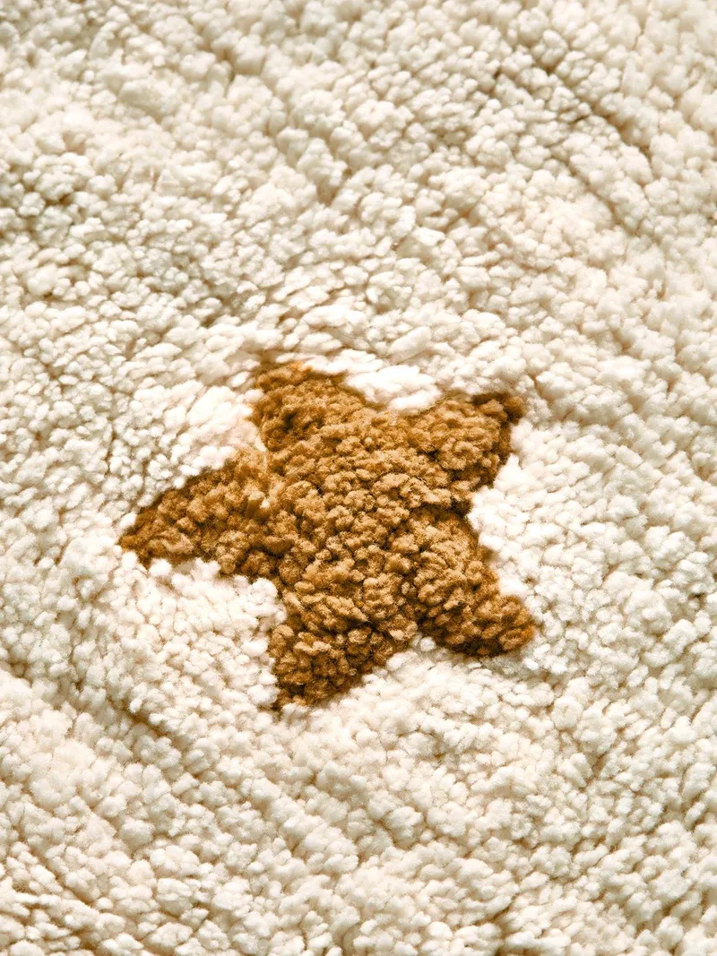 Vertbaudet Runder Teppich Kinderzimmer WOLKEN, Beige, – Produktbild 4 von 4