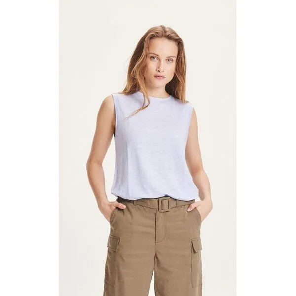 KnowledgeCotton Apparel KnowledgeCotton Apparel Shirt VIOLET aus Bio-Leinen, Blau (chambray blue), – Produktbild 1 von 4