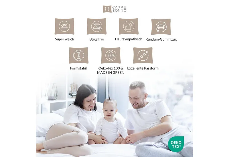 Carpe Sonno Spannbettlaken Teddy Fleece Winter Bettlaken 90x200 100x200 140x200 180x200 200x200, Fleece, Gummizug: rundum, (1 Stück), Kuscheliges Spannbettlaken 140x200 Warmes Spannbetttuch Grau, Grau, – Produktbild 4 von 5