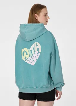 ragwear ragwear Kapuzensweatshirt GERMMA PP Oversized mit Kängurutasche, Kapuze und Herz-Rückenprint – Produktbild 1 von 1