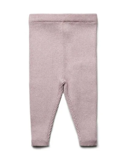 Puri Organic Puri Organic Kleinkinder Legging Rippenstrick Bio Baumwolle Wolle, Rosa, – Produktbild 1 von 2