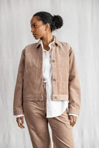 Jyoti - Fair Works Jyoti - Fair Works Baumwollcord Jacke Nariyal, Cappuccino, – Produktbild 1 von 4
